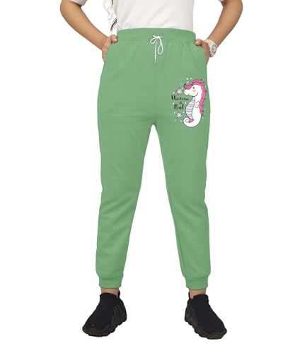 Image of KYDA Kids Girls Loose Mid Rise Cottonblend Printed Track Pants (Pack of 1)