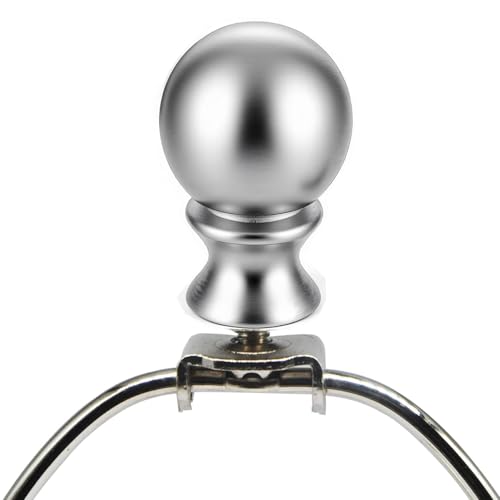 Image of Lighting Lamp Finials 1-1 /2 in High, 1 /4-28 in Base Ball Finials for Lamp Shade, Finial Lamp Shade Top Screw, Lamp Shade Finials for Table Lamps, Floor Lamps, Lamp Topper Knob, Nickel 2PCS