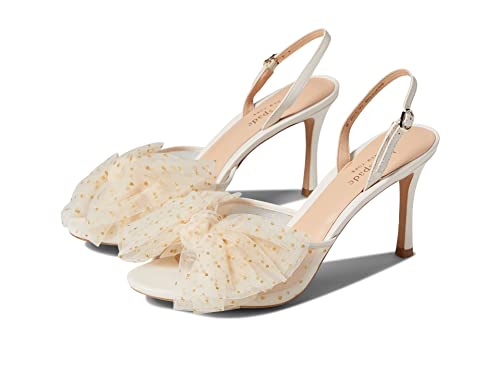 Kate Spade New York Women's Bridal Sparkle Heels Pump, Parchment, 8