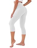 CHANAN High Waisted Leggings for Women No See Through Tummy Control Buttery Soft Capri Yoga Pants for Workout Athletic Running