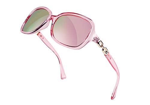 FEISEDY Vintage Womens Polarized Sunglasses 100% UV400 Outdoor Street Fashion Sunglasses B2526 (Pink Mirrored, 56) FEISEDY Vintage Womens Polarized Sunglasses 100% UV400 Outdoor Street Fashion Sunglasses B2526 (Pink Mirrored, 56)