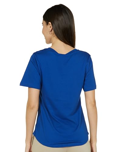 Image of Jockey AW88 Women's Super Combed Cotton Rich Relaxed Fit Solid Curved Hem Styled Half Sleeve T-Shirt