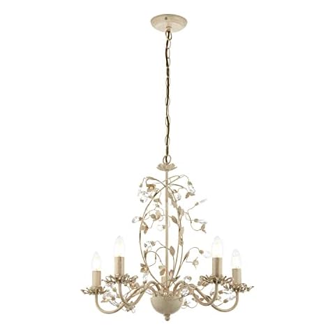 Azalea Decorative Pendant Ceiling Light in Cream Gold Cover