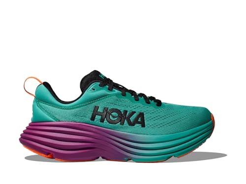 Image of Hoka Women's Bondi 8 Electric Aqua /Black 10.5 Medium