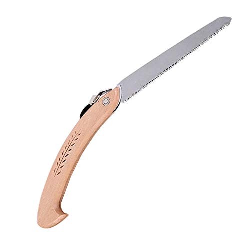 DUEBEL Folding Pruning Saw for Woodworking Folding Hand Saw as Wood Saw Camping Saw for Tree Bamboo Folding Saw (Replaceable Straight Blade 7 Inch) 