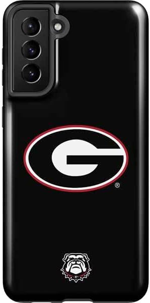 Skinit Pro Phone Case Compatible with Galaxy S21 Plus 5G - Officially Licensed University of Georgia Black Jersey Design