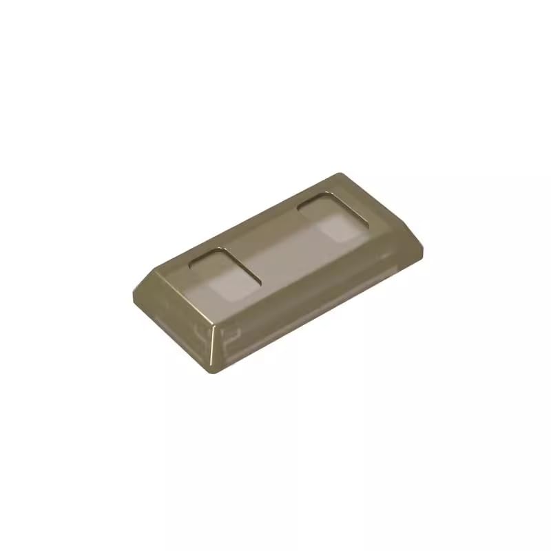 96910 Ornaments Tile Special 1x2 with Sloped Walls AKA Money/Gold Bar [Ingot] 50 Pieces GDS-1499 Compatible with Lego Building Blocks Color:Trans Black — image 1