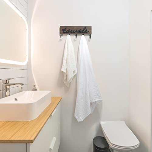 Mkono-Towel-Holder-Wall-Mounted-Towel-Racks-for-Bathroom-Farmhouse-Decor-Rustic-Wood-Towel-Hooks-Hang-Towels-Bathrobe-Coat-Clothing-126-x-52-Bath-Towel-Hanger-Storage-Organizer Mkono Towel Holder Wall Mounted Towel Racks for Bathroom Farmhouse Decor Rustic Wood Towel Hooks Hang Towels Bathrobe Coat Clothing 126 x 52 Bath Towel Hanger Storage Organizer