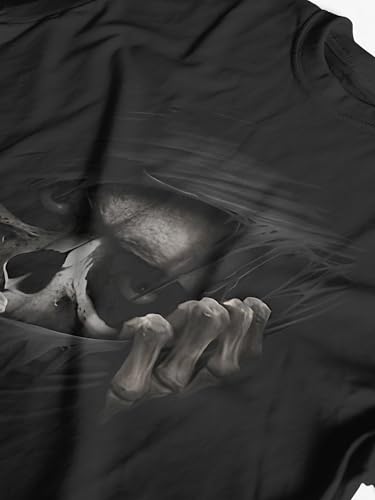 Image of INDISSH Unisex Regular and Plus Size Adults Skull-1 Music Printed Round Neck 100% Cotton Tshirt (Pack of 1)