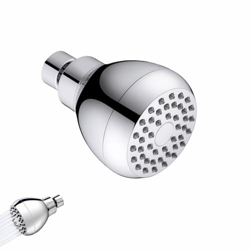 High Pressure Shower Head with 45 Self-Cleaning Nozzles 360 Brass Ball Joint Anti-Clogging & Leakproof Powerful Jet for Low Water Pressure SPA Rainfall Experience