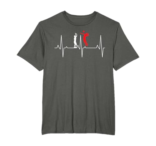 La pelota de voleibol Latido del corazón Jugador de voleibol Camiseta