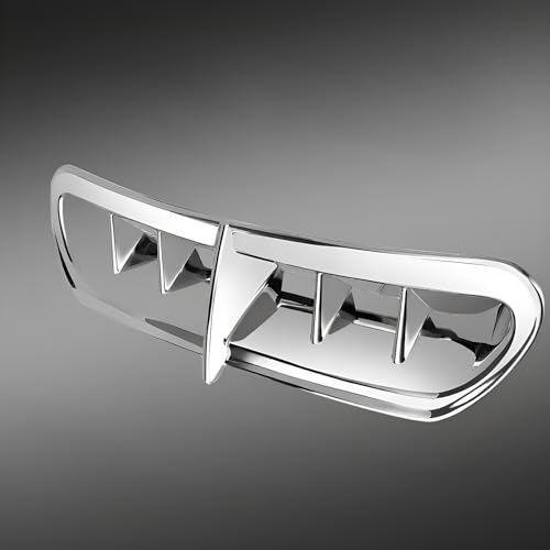 Image of Chrome Outer Fairing Vent Accent Compatible with Harley Touring Electra Glide Street Glide Ultra Classic Limited Trike 2014-2024 - Aftermarket Replacement Trim Accent Cover (Crhome#2)