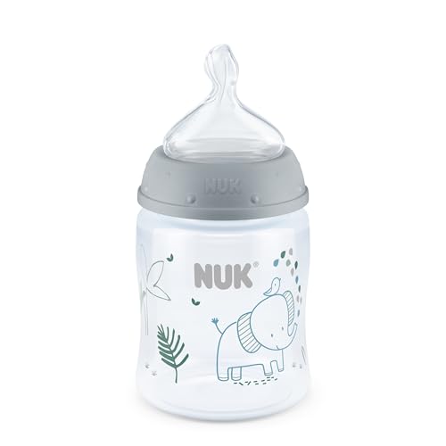 NUK Smooth Flow Anti Colic Baby Bottle, 5 oz, Elephant