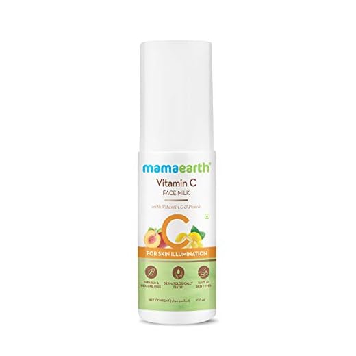 Mamaearth Vitamin C Face Milk Moisturiser with Vitamin C and Peach Moisturizer for Skin Illumination – 100 ml