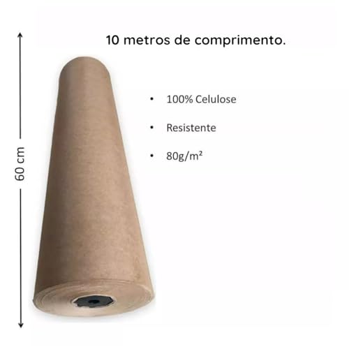 Bobina Kraft Monolúcido 80g Com 60Cm de Largura e 10 Metros de Comprimento