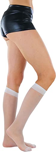 Image of ToBeInStyle Women's Pack Of 6 Pairs Sheer Knee-Hi Nylon Solid Socks