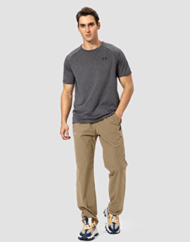 Image of Pudolla Men's Workout Athletic Pants Elastic Waist Jogging Running Pants for Men with Zipper Pockets