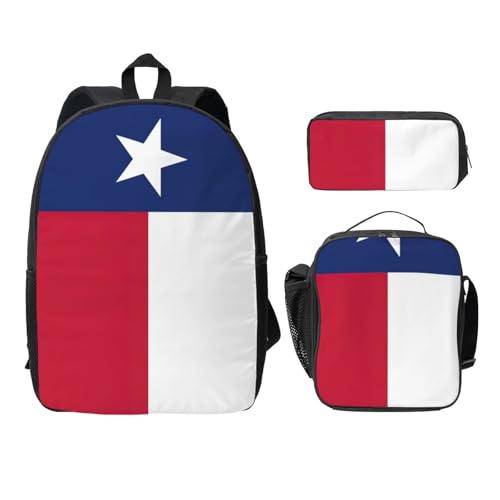 Sac à dos imprimé Texas léger 3 pièces avec trousse et lunchbox