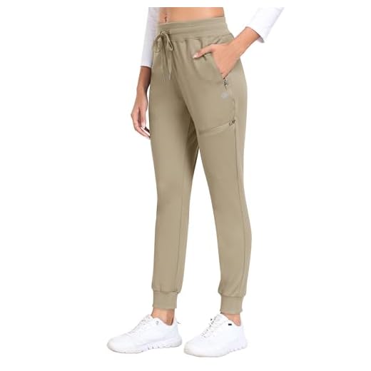 Pantalon Chandal Mujer Termicos Pantalones Senderismo Mujer Cargo Jogger Pantalones Deportivos Largos Elastica Sweatpants para Casual Fitness Caqui L
