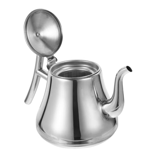 FRCOLOR 大容量ステンレス製ミルクティーケトル 茶こし付き保温ハンドル設計 家 オフィス レストラン用軽量耐久水差し