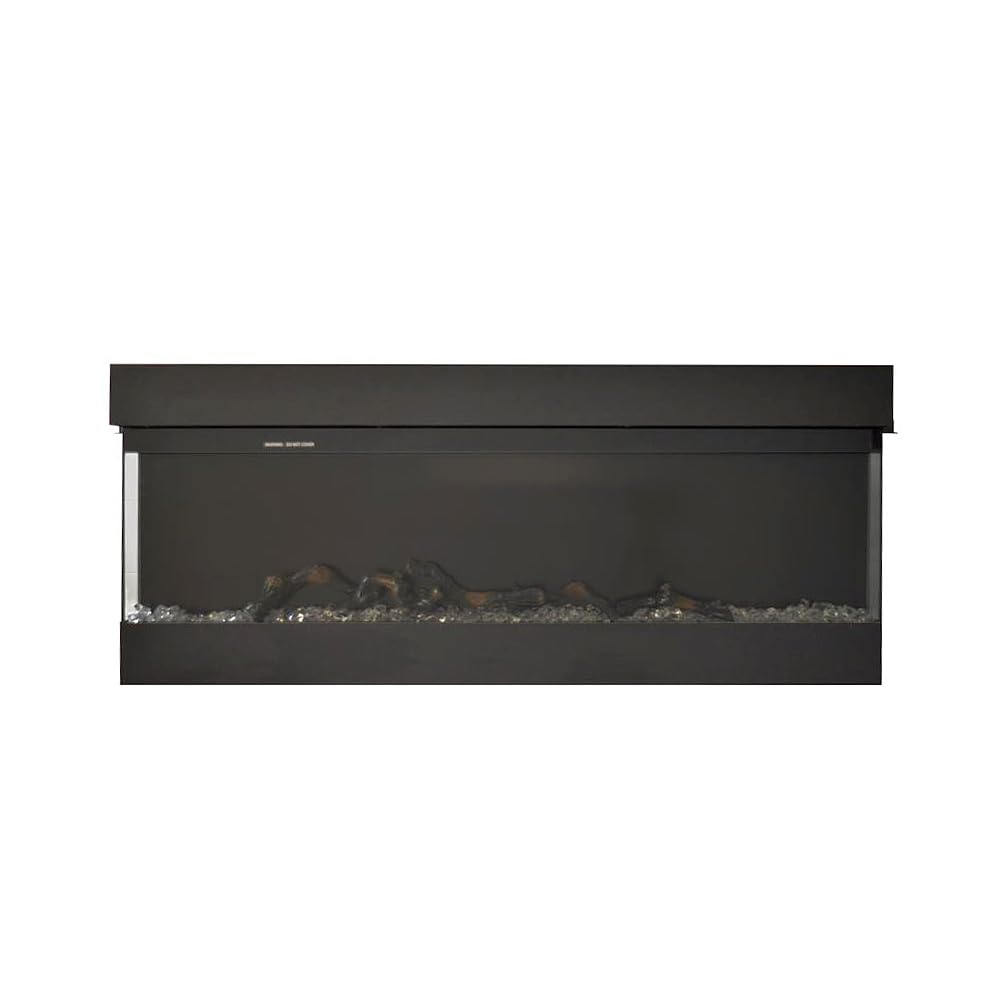 Camino elettrico ALARO | Caminetto a parete da incasso | Stufa ventilata da 750W/1500W a basso consumo, con telecomando, timer, decorazione di tronchi e cristalli (Bianco, 110cm)