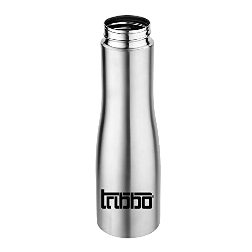 Image of TRIBBO Stainless Steel Water Bottle 750 ML, Water Bottles for Fridge, School,Gym,Home,Office,Boys, Girls, Kids, Leak Proof(Silver,Steel Cap, Set of 1, 750 ML Model-Flora)