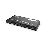 inca IHSK-460, HDMI Splitter, 1 In 4 Out 4K@60Hz, HDMI 2.0, HDCP 2.2, HDR & 3D, 1x4 Splitter, 4 Port für PS5, Xbox, Fire TV, Beamer