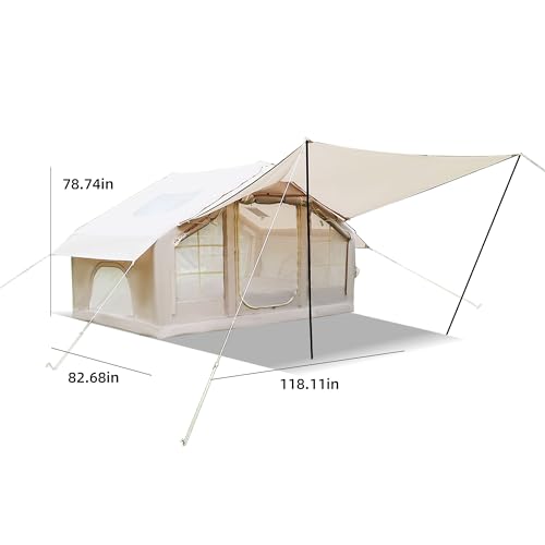 Carpa Inflable para Camping con Dosel, 4-6 Personas, 4 Estaciones miniatura 2