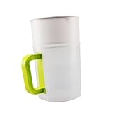 Prensa coladora de leche: rápida y fácil: cuele rápida y fácilmente la leche de nueces o el yogur a través de este filtro, el colador se asienta de forma en la jarra, simplemente vierta el líquido en el filtro y use la herramienta de prensado incluida para presionar el líquido, colador de filtro