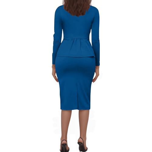 Women Two Piece Suit Skirt Set Business Casual Long Sleeve Blazer and Pencil Skirt Blazer Sets Women 2 Piece Outfits3