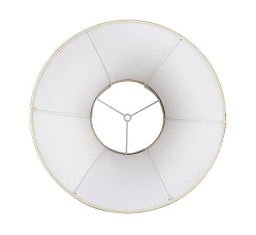 Image of Aspen Creative 38004 Traditional Handsewn Bell Shaped Collapsible Spider Construction Lamp Shade in Cream, 8 inch Top x 17 inch Bottom x 13 inch Slant, Set of 1