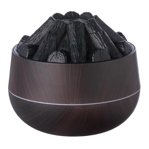 Fluaonb Humidificador de fogata USB de 300 ml, difusor esencial de llama silenciosa, apagado automático, grano de madera para casa, oficina, gimnasio, grano de madera oscura Fluaonb Humidificador de fogata USB de 300 ml, difusor esencial de llama silenciosa, apagado automático, grano de madera para casa, oficina, gimnasio, grano de madera oscura