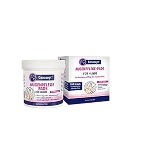 Canosept Augenpflege Finger-Pads für Hunde 100 Stück – Augenpflege Hund und Tränenfleckenentferner Hund – Augenreiniger für Hunde mit beruhigendem Aloe Vera Extrakt, schonende Hundepflege