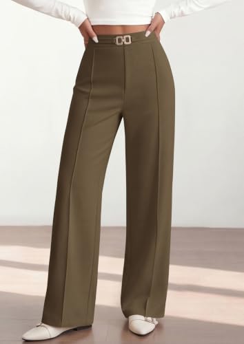 Image of PRETTYGARDEN Womens Dress Pants High Waisted Tailored Trousers