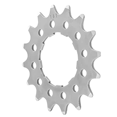 Yundxi Single-Speed Bike Freewheel 12T/13T/14T/15T/16T/17T/18T Bicycle Flywheel High Strength Stainless Steel Bicycle Sprocket for Mountain Bike MTB (Silver 16T)