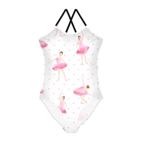 susiyo Girls One Piece Swimsuits Ballerina Bathing Suit Quick Dry Beach Swimwear for Toddler Girl 3-10 Years