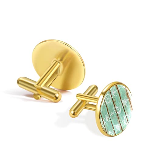 shabby marine Boards patroon Manchetknopen voor mannen set gepersonaliseerd - Image 4