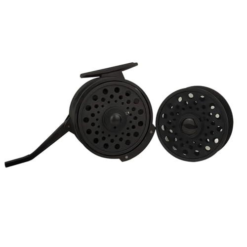 Moulinet de Pêche,Moulinet Moulinet de pêche à la Mouche Automatique, Moulinet nymphe Super léger, en Graphite avec Bobine supplémentaire et Sac...
