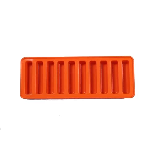 Image of Clazkit Silicone Ice Cube Tray Mould for Water Bottle Flexible Silicone Rectangular Shape Ice Cube 10 Grids Cavity Mold Freezer Cocktail Whiskey Coffee Fruit Juice for Water Bottle Tray (1 pc)