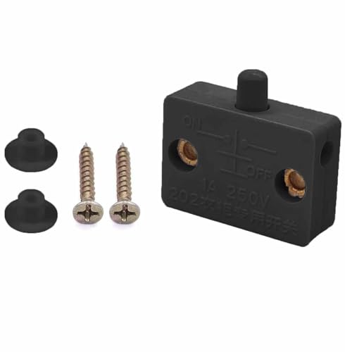 Interruptor para armarios, Interruptor de Puerta para Armario, Interruptor Automático Vestidor, Interruptor Luz armario, Apto para Puerta de Mueble, 1A 250V, Incluye tornillos (Negro)