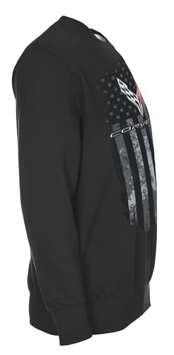 JH DESIGN GROUP Men’s Chevy Corvette C8 Flag Pullover Crewneck Sweatshirt Sm-3X4