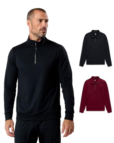 INTO THE AM Endeavor Quarter Zip Pullover Men S-4XL Mens 1/4 Zip Golf Sweater Jacket