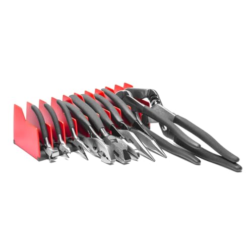 Image of Ernst Manufacturing Plier Pro Premium No-Slip Plier Organizer, Holds 10-Tools of Any Size, Rubber Base Keeps Tools in Place - Made in USA