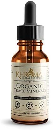 Organic Trace Minerals - by Khroma Herbs - 2 oz Liquid Plant-Based Trace Mineral Blend - Designed for Maximum Absorption - 30 Servings