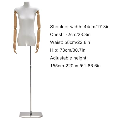 Mannequin de robe réglable avec bras pour studio de mode et vitrines - 3