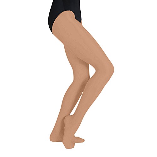 Image of Body Wrappers A55 Womens Ultimate Shimmer Footed Tights (Medium, Jazzy Tan)