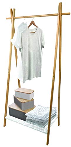 Ropero Bambu avec Une étagère en bois noble et robuste - 2
