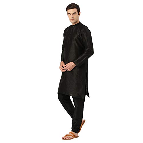 Image of SOJANYA (Since 1958 Men's Cotton Linen Maroon Kurta and White Pyjama with Mustard Cotton Nehru Jacket