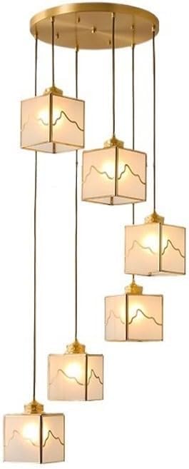 Lampe carrée en laiton personnalisée pour sublimer un plafond trop haut ou un salon sombre