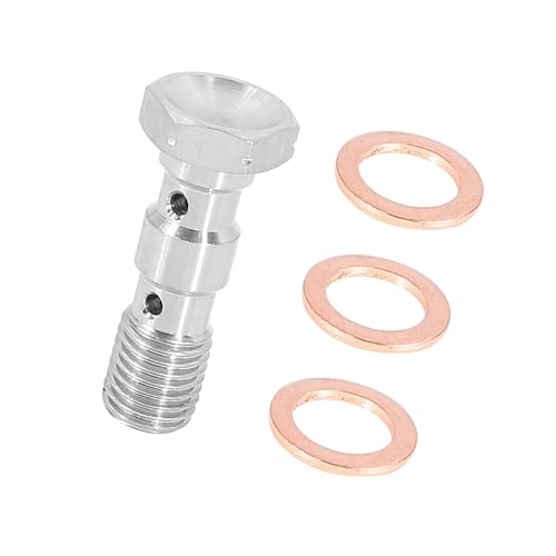 Image of Hihaha 1 Set M10x1.25 Metric Thread Double Banjo Bolt Brake Fitting Adapter Durable Material